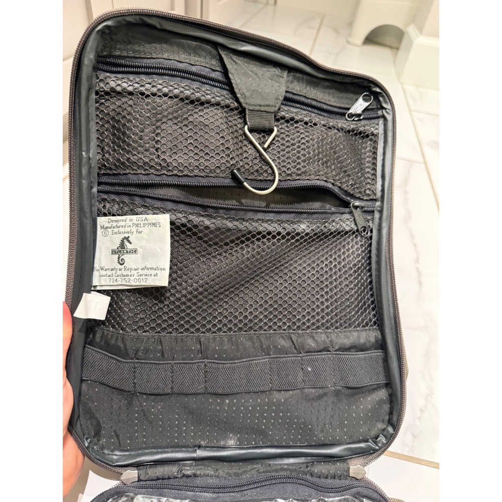 Atlantic Luggage Hanging Travel Toiletry Bag Organizer Kit Olive Green - Picture 3 of 5